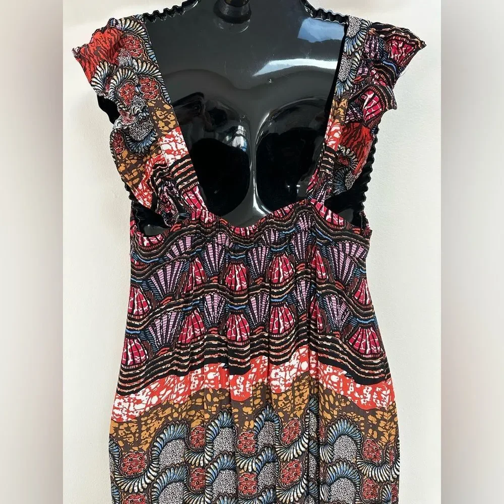 Corey Lynn Calter Doriane Maxi Dress Medium Anthropologie Tiered Boho Festival - Picture 5 of 9